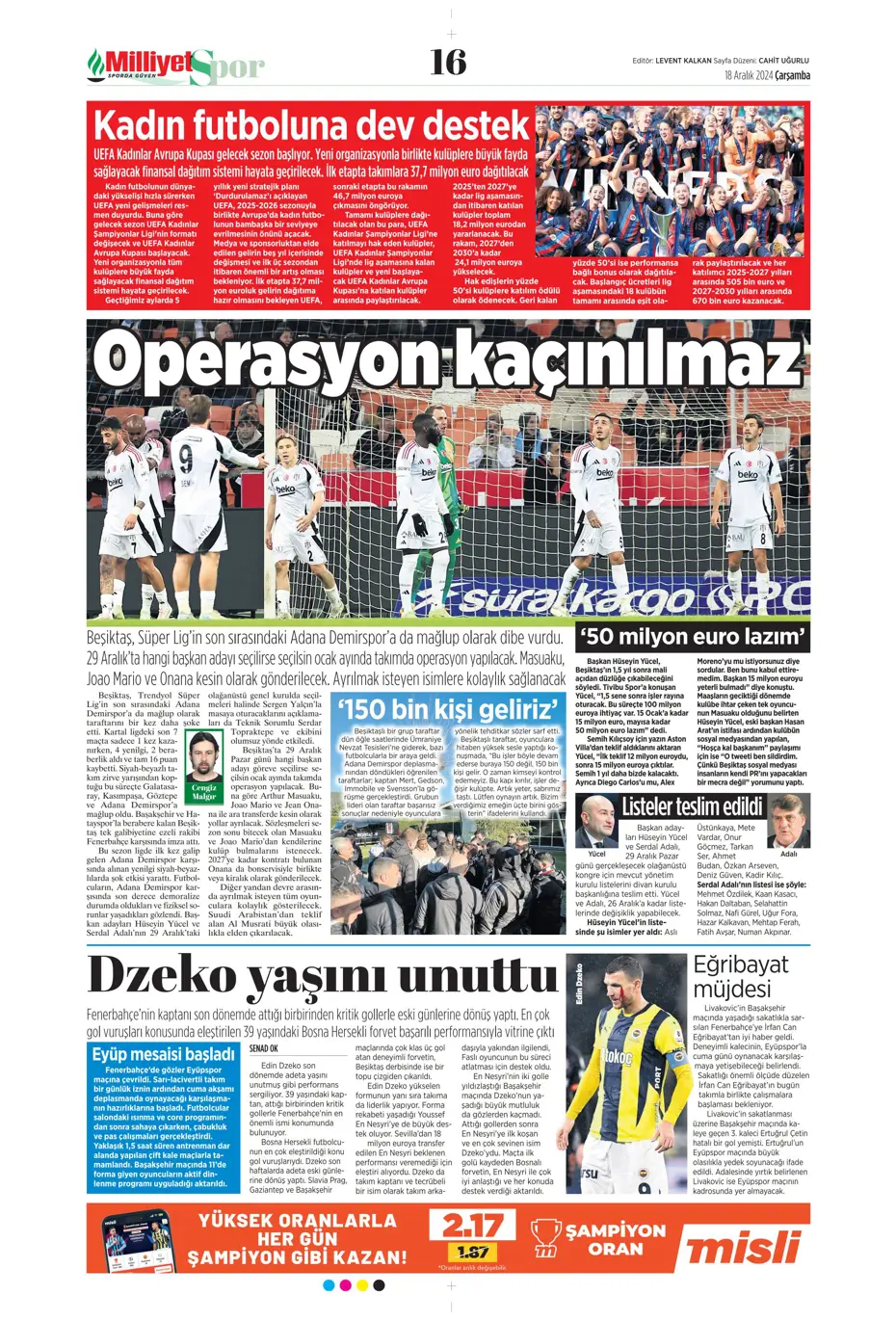 "Aslan Dybala'yı getiriyor" | Sporun manşetleri - 19