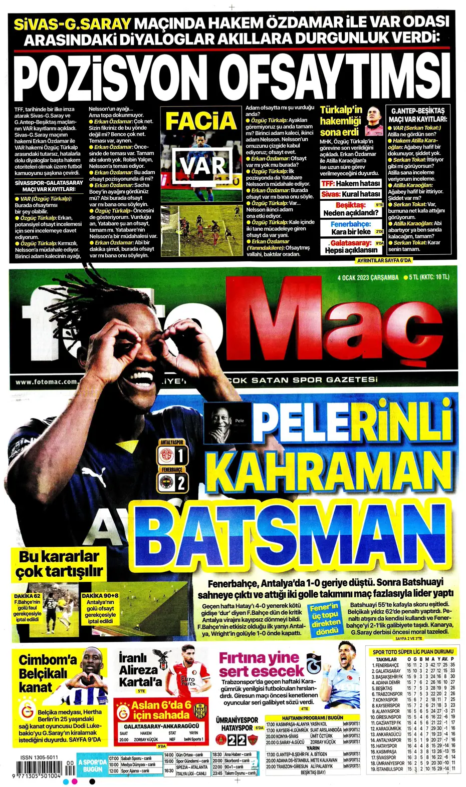 Sporun Manşetleri (4 Ocak 2023) - 9