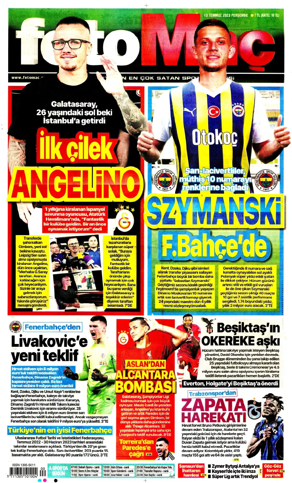 "Aslan Thiago" | Sporun manşetleri (13 Temmuz 2023) - 8