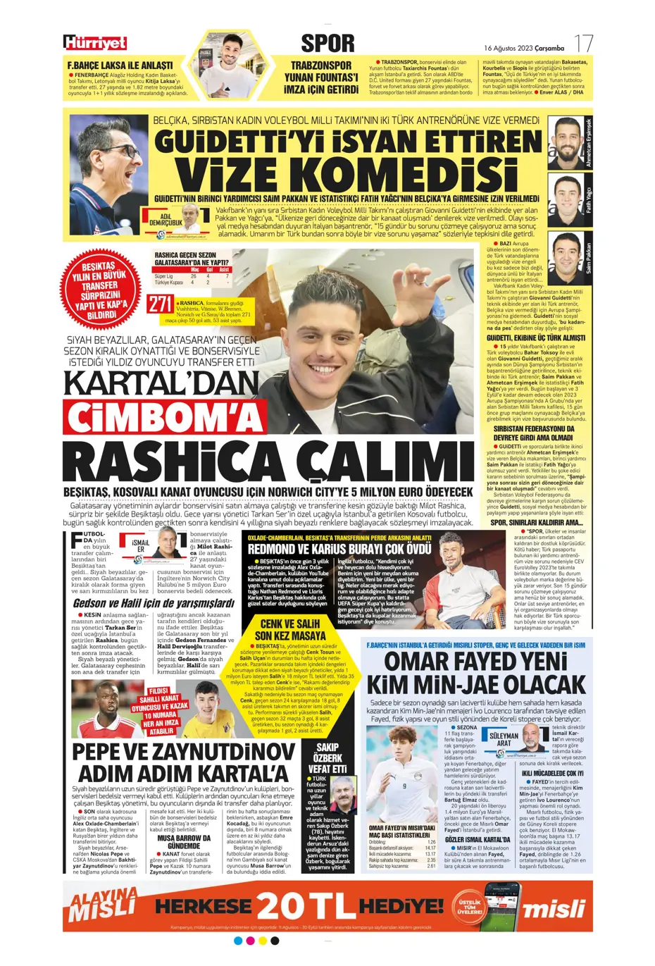 "Devler Ligi'ne kaldı 1 adım" | Sporun Manşetleri - 19