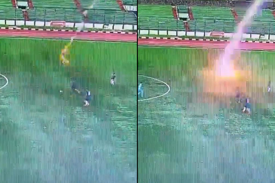 Saniye saniye kaydedildi: Futbol sahasında korkunç ölüm