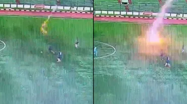 Saniye saniye kaydedildi: Futbol sahasında korkunç ölüm
