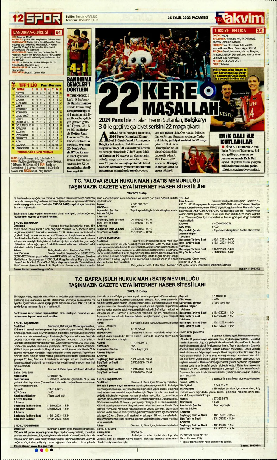 "Hesaplar Kahveci'den" | Sporun manşetleri (25 Eylül 2023) - 39