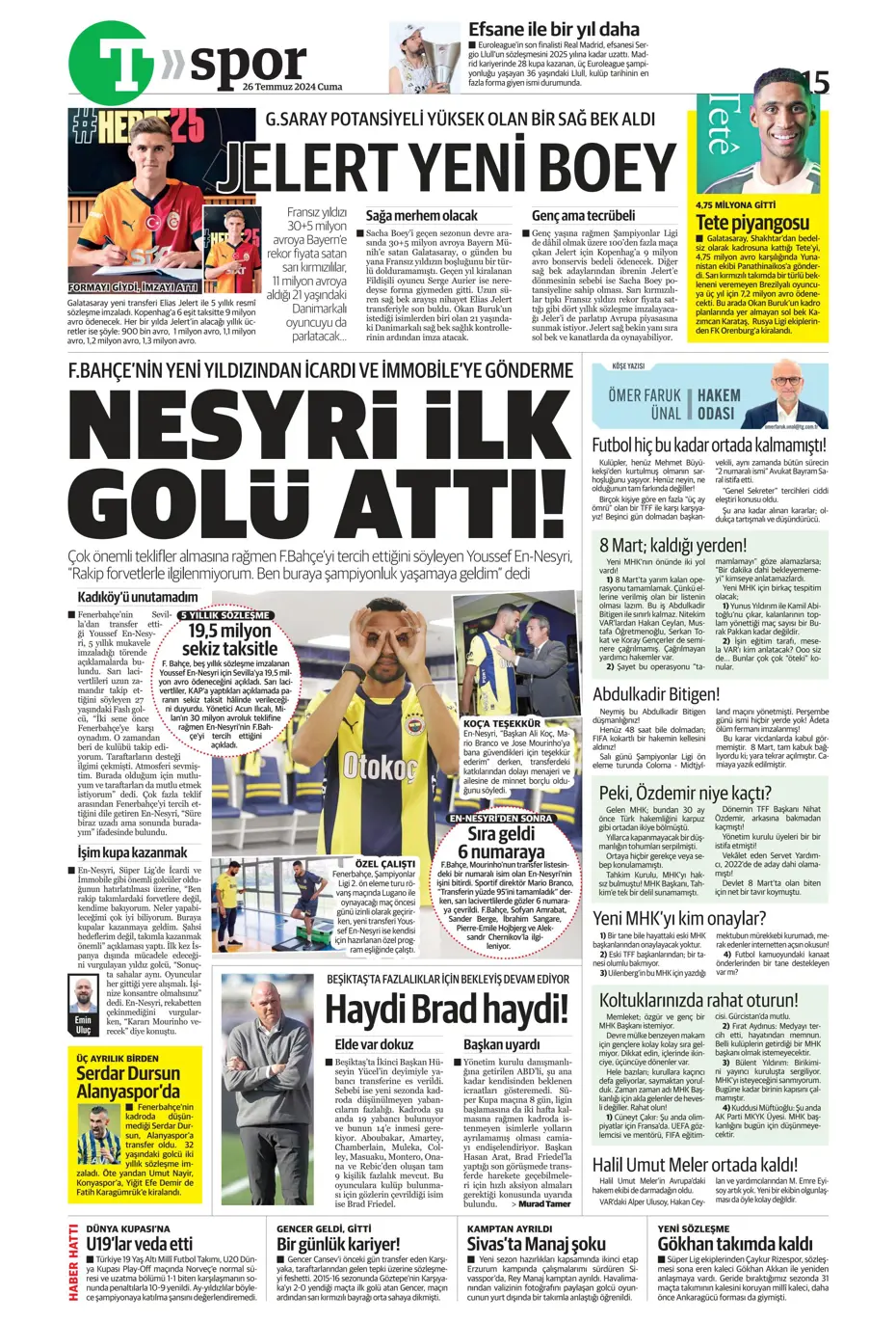 "Anderson Talisca savaşı" | Sporun manşetleri - 35