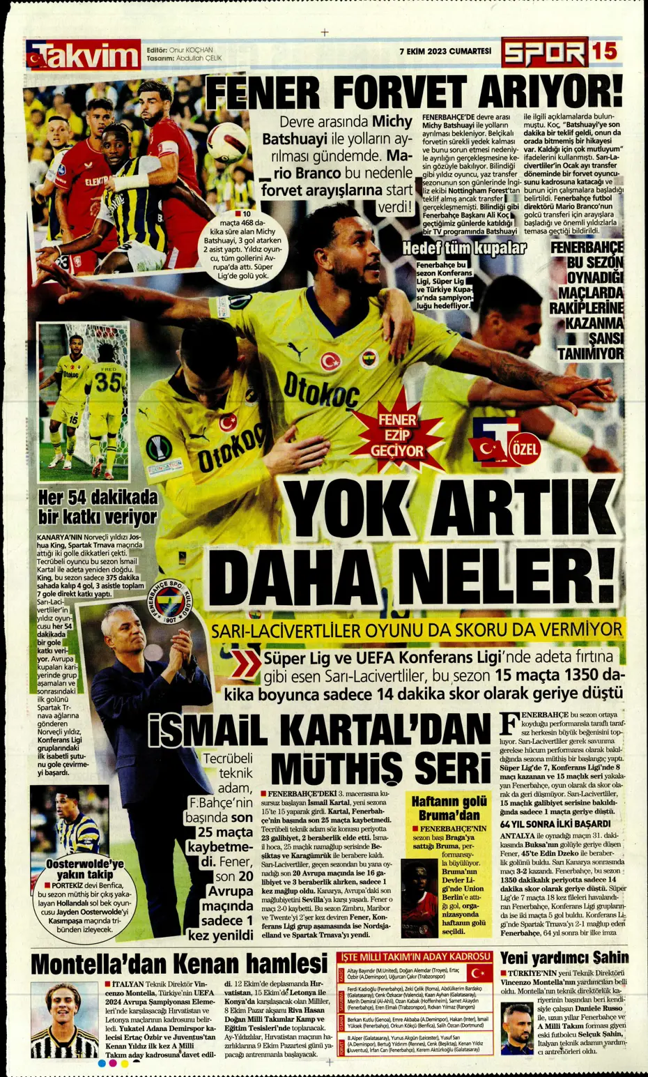 "Şok eden Nelsson iddiası" | Sporun manşetleri (7 Ekim 2023) - 34 "Şok eden Nelsson iddiası" | Sporun manşetleri (7 Ekim 2023) - 34