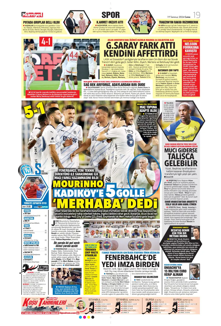 "Doue'nin vizesi Drogba'dan" | Sporun manşetleri (19 Temmuz 2024) - 20 "Doue'nin vizesi Drogba'dan" | Sporun manşetleri (19 Temmuz 2024) - 20