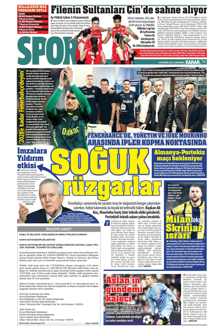 "Fener'den Vlahovic için çılgın teklif" | Sporun manşetleri - 18