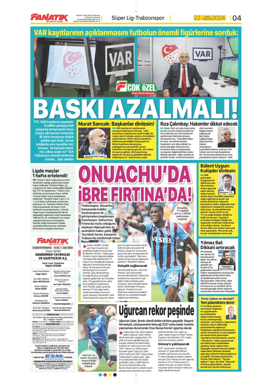 "Fenerbahçe Alex'in peşinde" | Sporun manşetleri (22 Şubat 2024) - 7 "Fenerbahçe Alex'in peşinde" | Sporun manşetleri (22 Şubat 2024) - 7