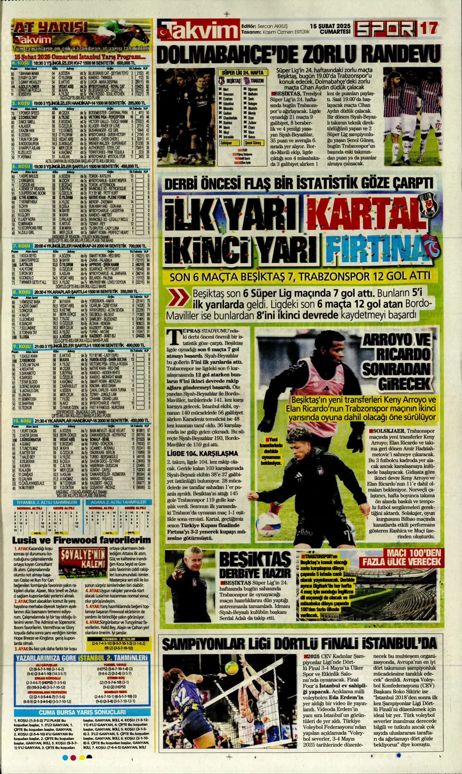 "Cimbom'da OHAL ilanı" | Sporun manşetleri (15 Şubat 2025) - 36