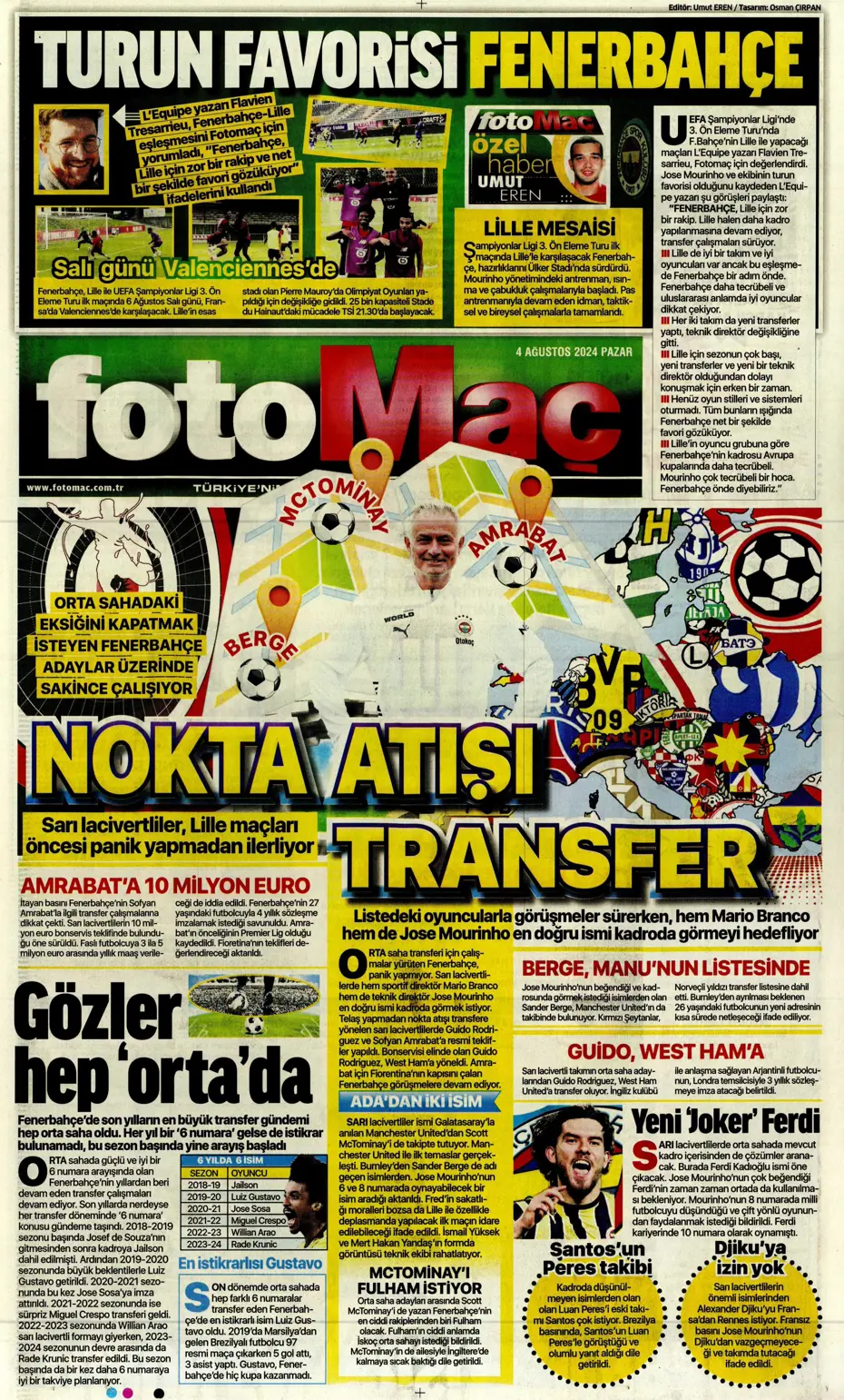 "Fenerbahçe'den nokta atışı transfer" | Sporun manşetleri - 14 "Fenerbahçe'den nokta atışı transfer" | Sporun manşetleri - 14