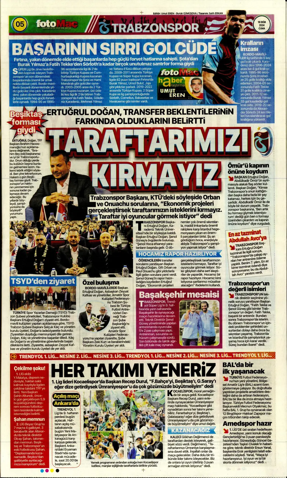 "Fenerbahçe'ye 1 milyar euroluk bomba" | Sporun manşetleri (18 Ekim 2024) - 14