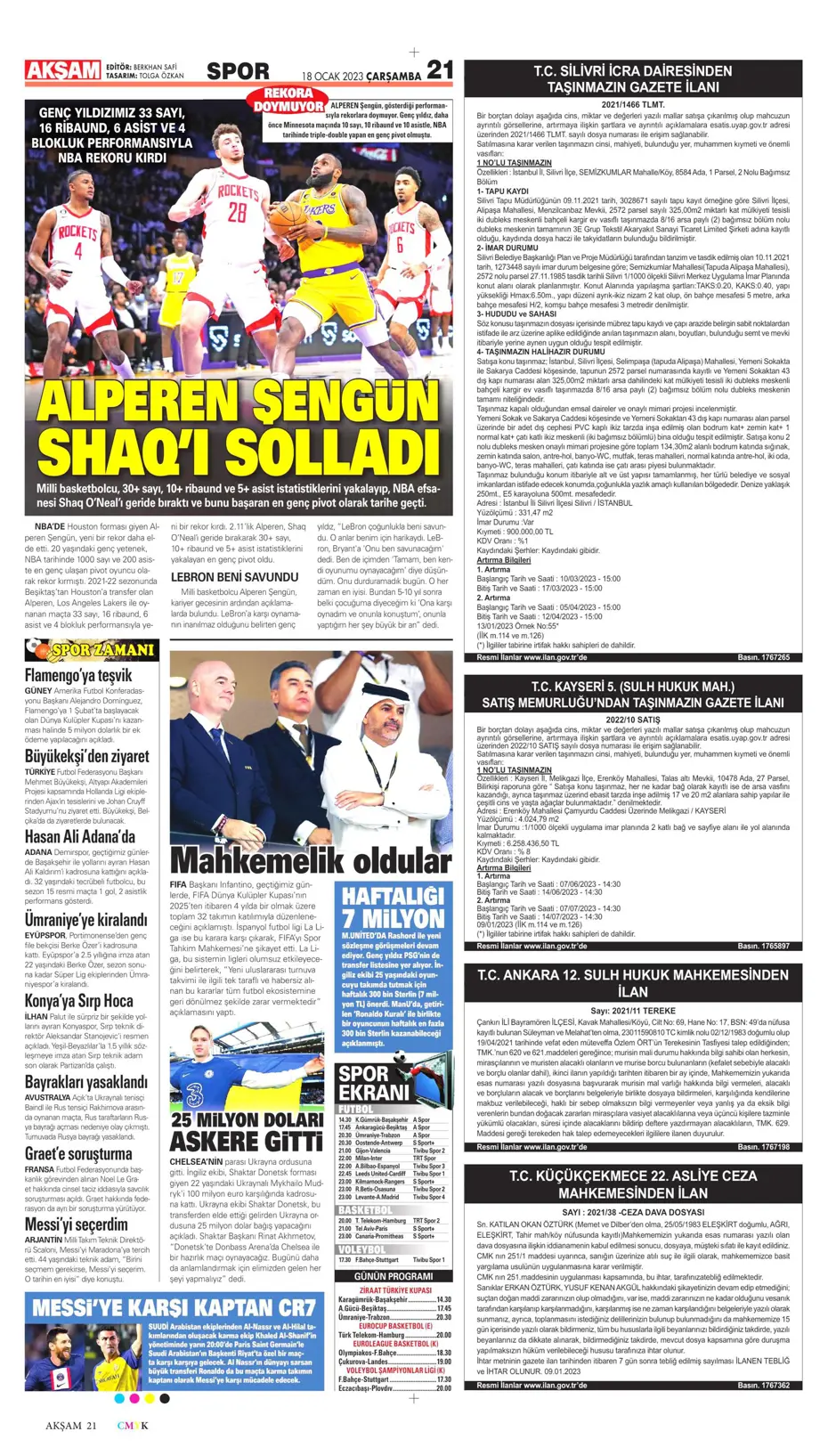 Sporun Manşetleri (18 Ocak 2023) - 4