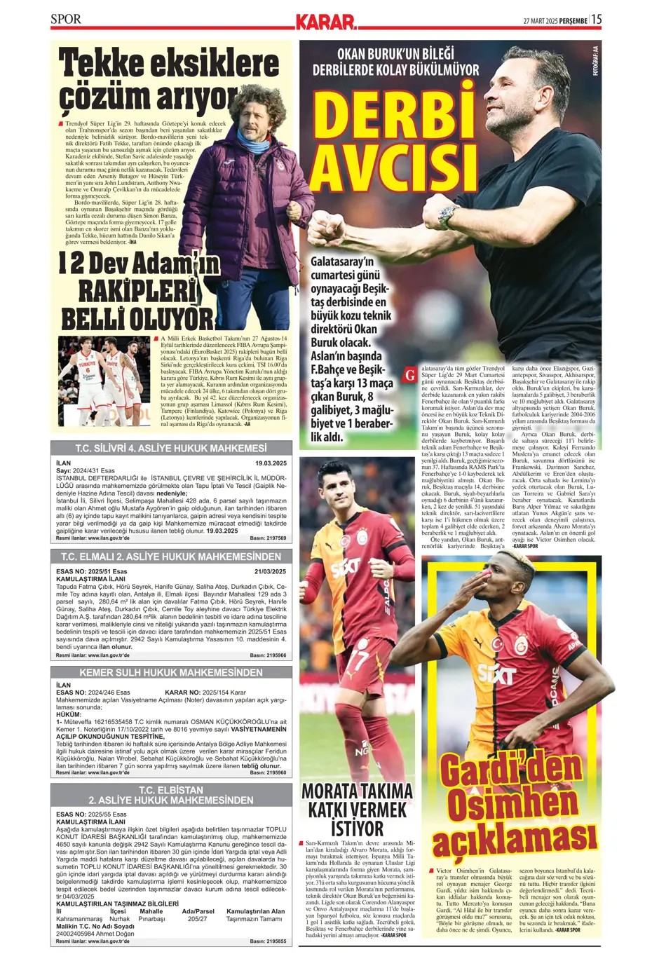 "Fenerbahçe'ye Felix teklifi" | Sporun manşetleri - 23