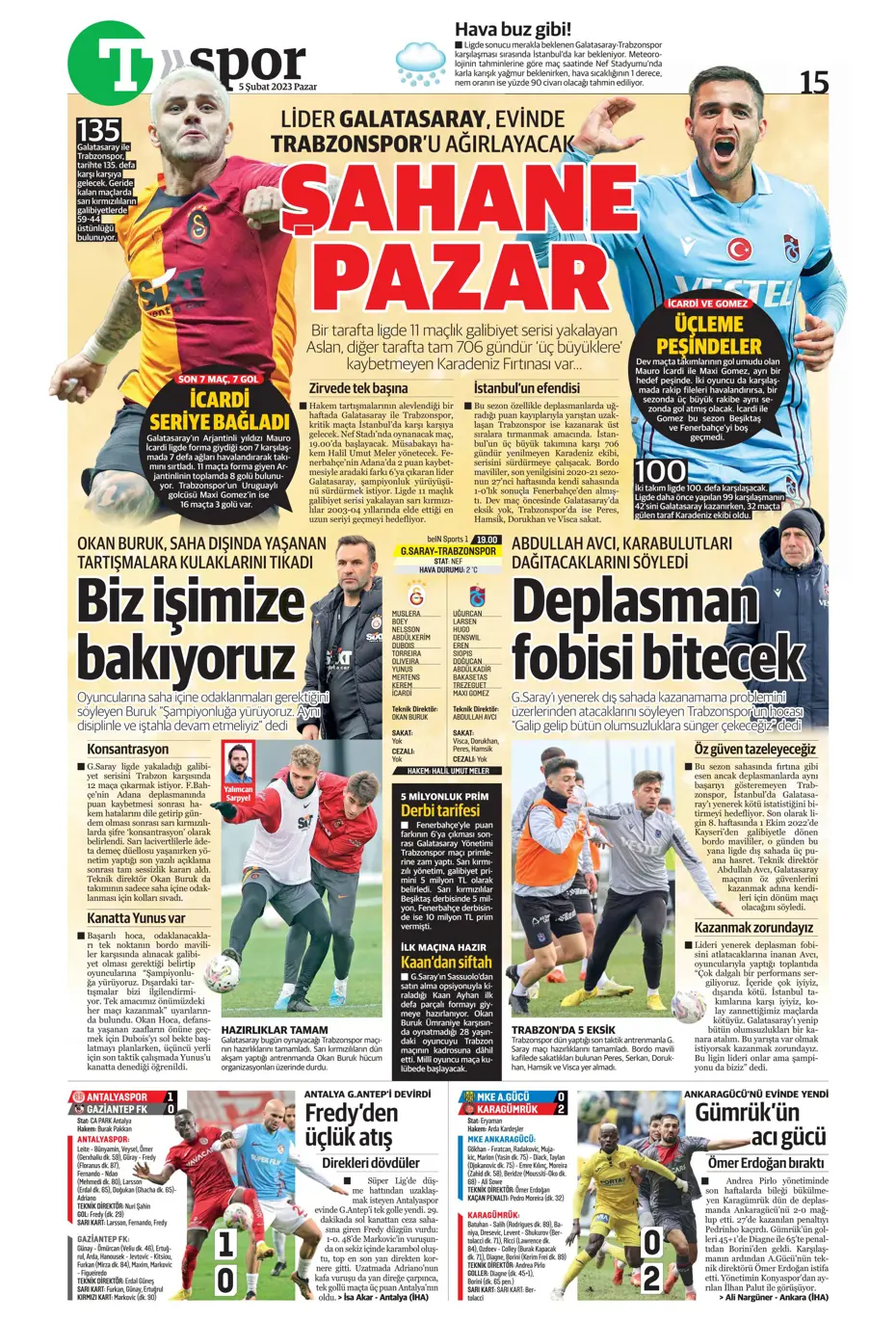 Sporun Manşetleri (5 Şubat 2023) - 46