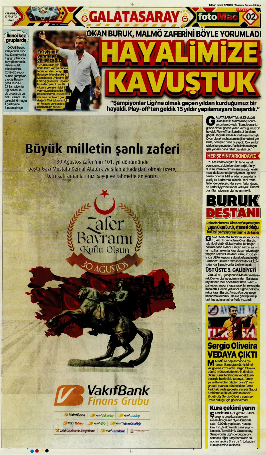 "Avrupa Avrupa duy sesimizi" | Sporun manşetleri (30 Ağustos 2023) - 13 "Avrupa Avrupa duy sesimizi" | Sporun manşetleri (30 Ağustos 2023) - 13