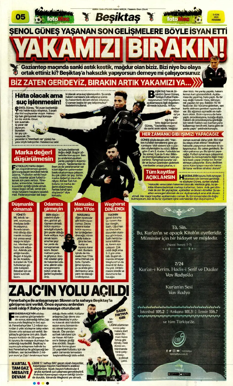 Sporun Manşetleri (5 Ocak 2023) - 12