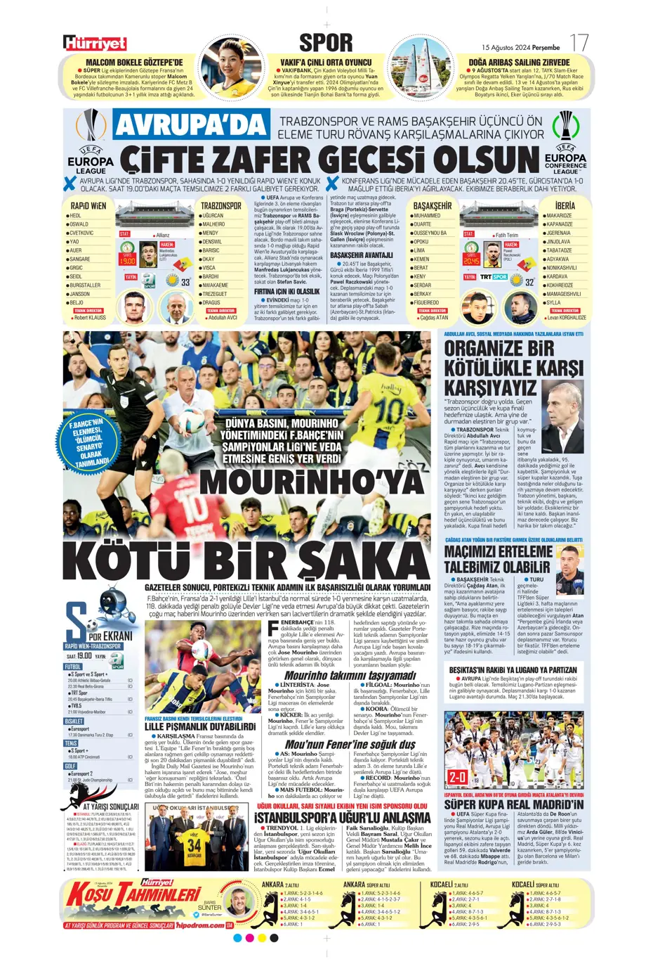 "Muci'yle yol ayrımı" | Sporun manşetleri (15 Ağustos 2024) - 16