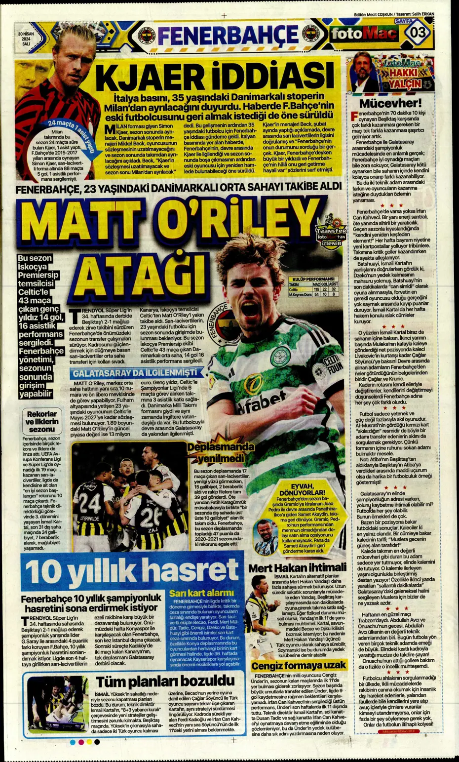 "Real'in golcüsü Aslan'a" | Sporun manşetleri (30 Nisan 2024) - 10