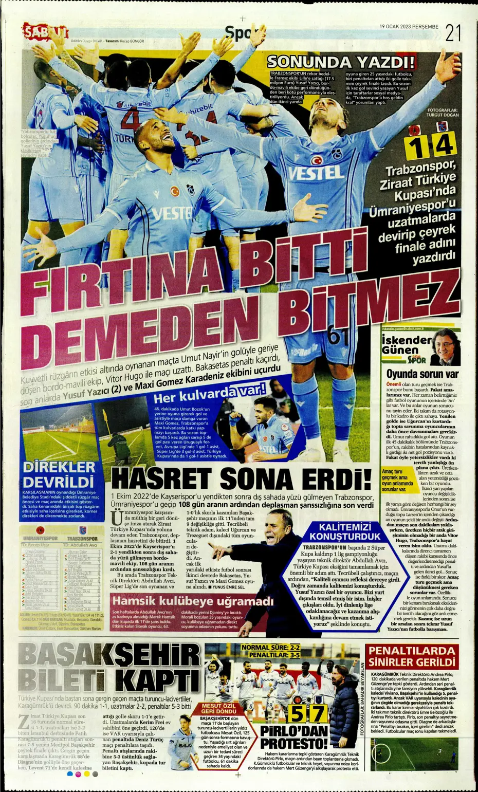 Sporun Manşetleri (19 Ocak 2023) - 27