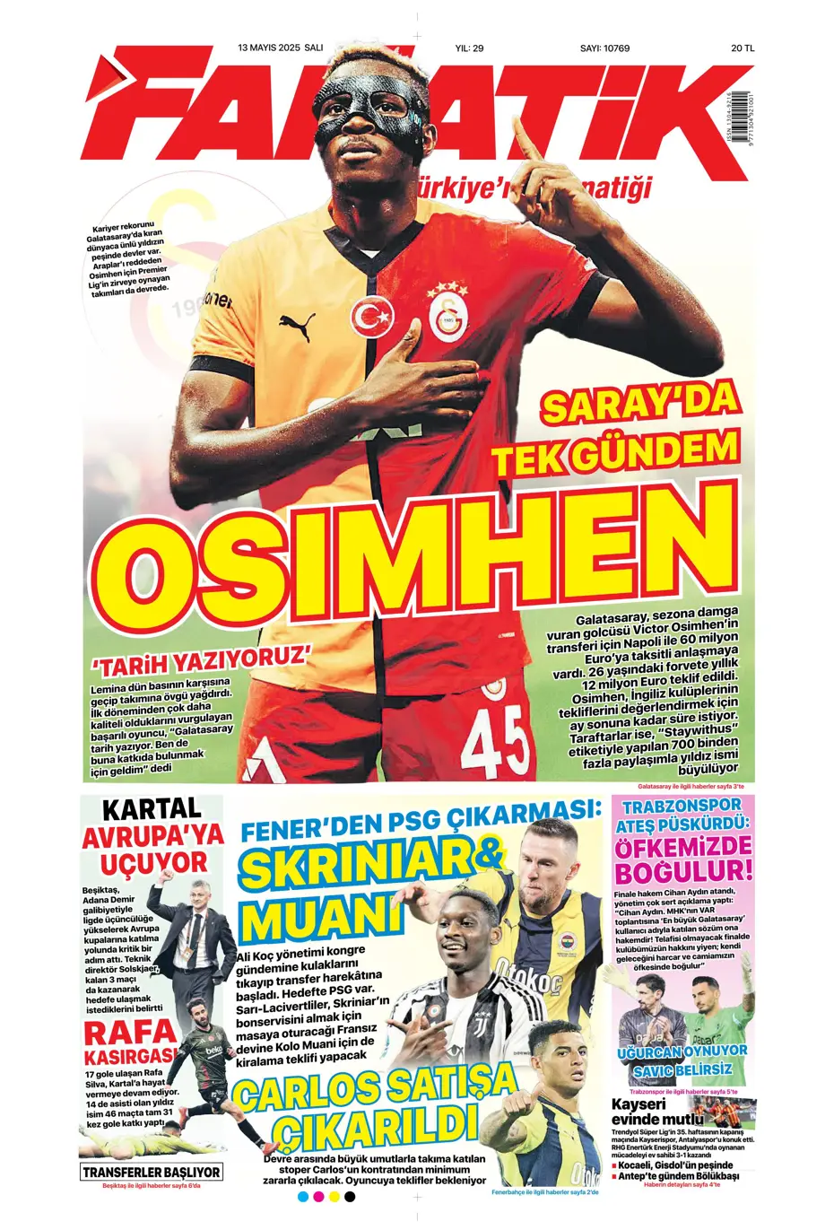 "Galatasaray, Osimhen için Napoli ile anlaştı" | Sporun manşetleri - 4