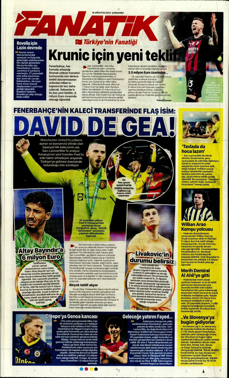 "Devler Ligi'ne kaldı 1 adım" | Sporun Manşetleri - 9