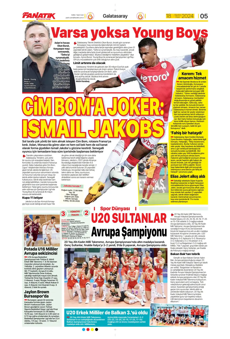 "Aslan'da Ziyech bilmecesi" | Sporun manşetleri (18 Ağustos 2024) - 8 "Aslan'da Ziyech bilmecesi" | Sporun manşetleri (18 Ağustos 2024) - 8