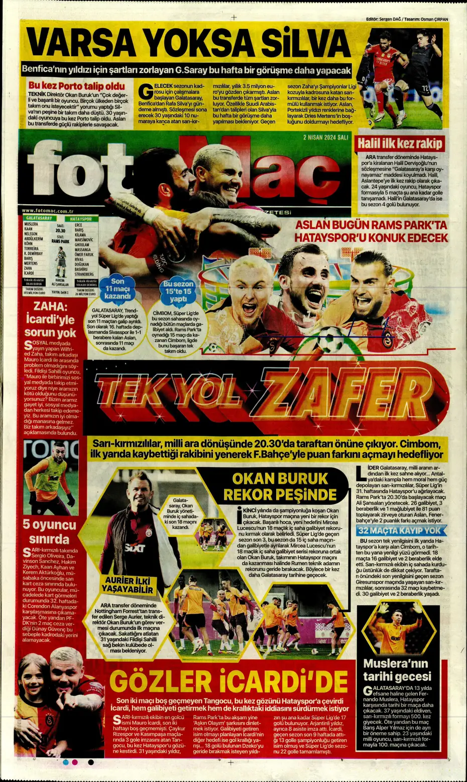 "Fenerbahçe'de tarihi gün" | Sporun manşetleri (2 Nisan 2024) - 16 "Fenerbahçe'de tarihi gün" | Sporun manşetleri (2 Nisan 2024) - 16