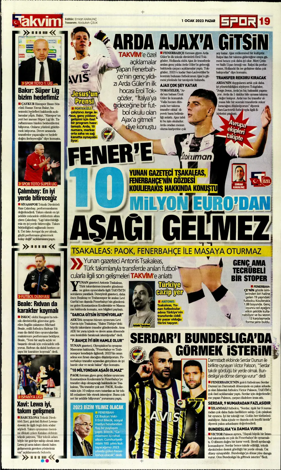 Sporun Manşetleri (1 Ocak 2023) - 35