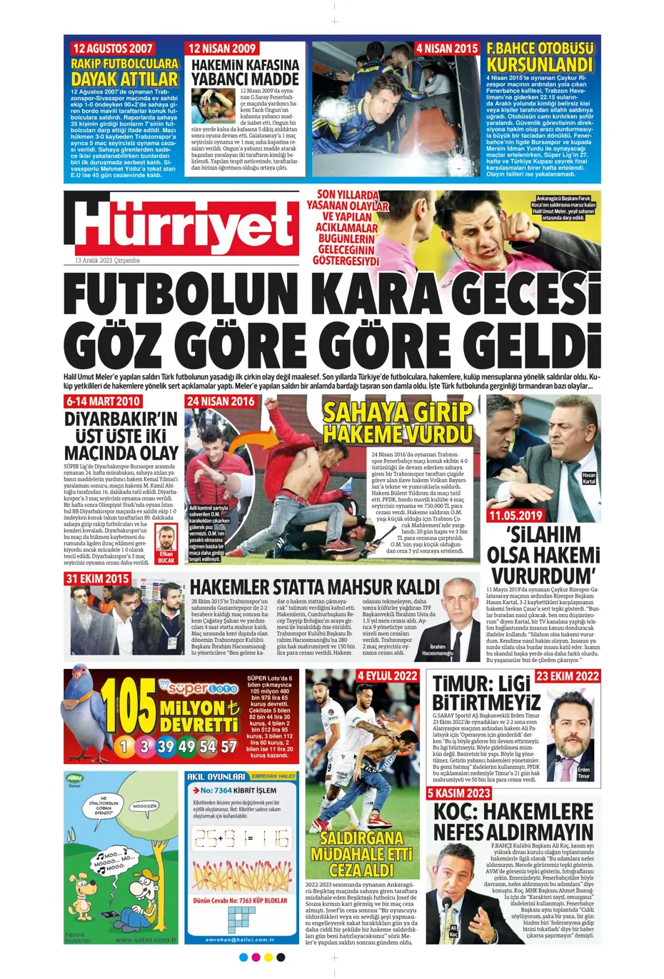 "Aslan'ın yeni yeri Avrupa Ligi" | Sporun manşetleri (13 Aralık 2023) - 17