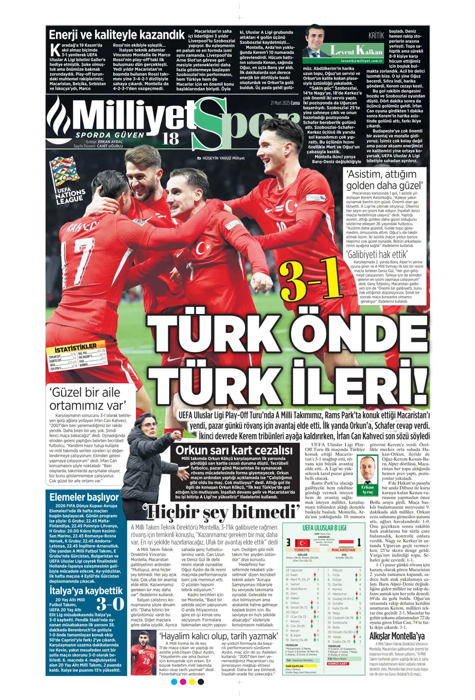 "A sınıfı zafer" | Sporun manşetleri - 18 "A sınıfı zafer" | Sporun manşetleri - 18