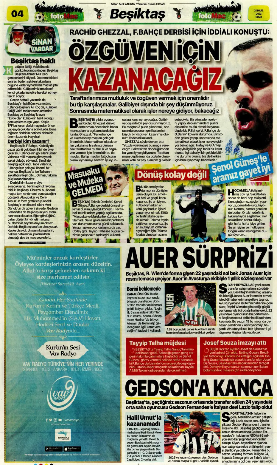 "Dev maçın 11'leri hazır" | Sporun Manşetleri - 14 "Dev maçın 11'leri hazır" | Sporun Manşetleri - 14