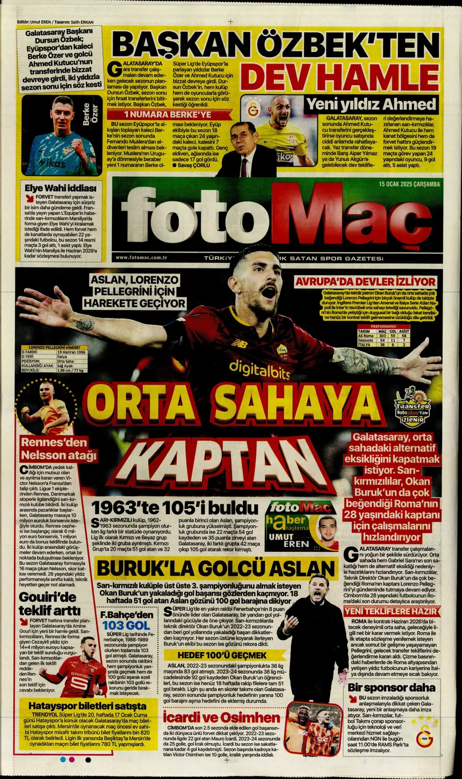 "Fenerbahçe'de yeni hedef Koki Machida" | Sporun manşetleri - 16 "Fenerbahçe'de yeni hedef Koki Machida" | Sporun manşetleri - 16