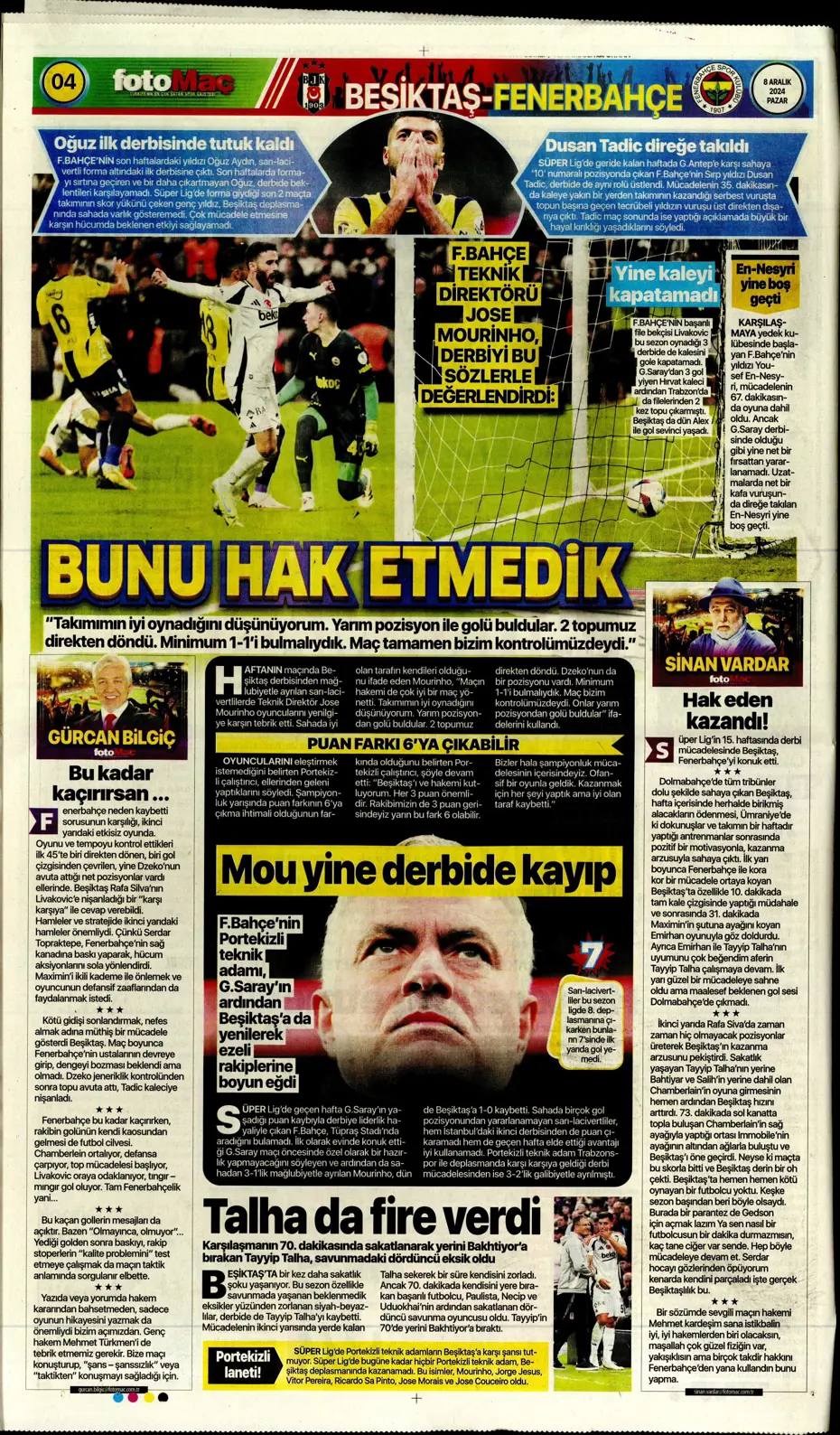 "Derbider Mourinho" | Sporun manşetleri - 12 "Derbider Mourinho" | Sporun manşetleri - 12