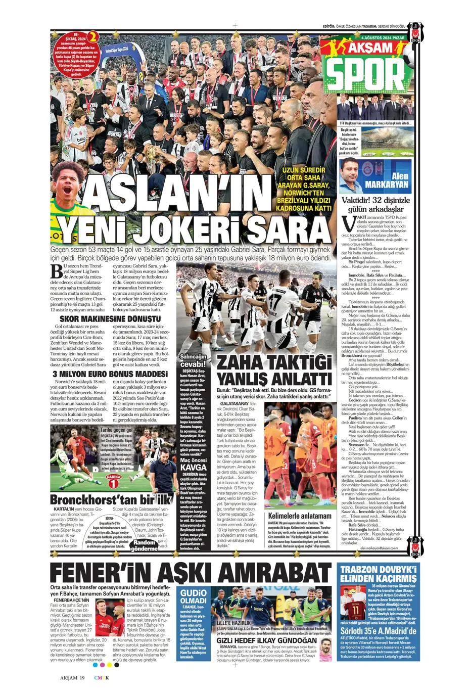 "Fenerbahçe'den nokta atışı transfer" | Sporun manşetleri - 2 "Fenerbahçe'den nokta atışı transfer" | Sporun manşetleri - 2