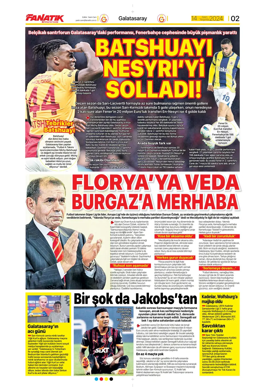 "Talisca'dan yeşil ışık" | Sporun manşetleri (14 Kasım 2024) - 2 "Talisca'dan yeşil ışık" | Sporun manşetleri (14 Kasım 2024) - 2