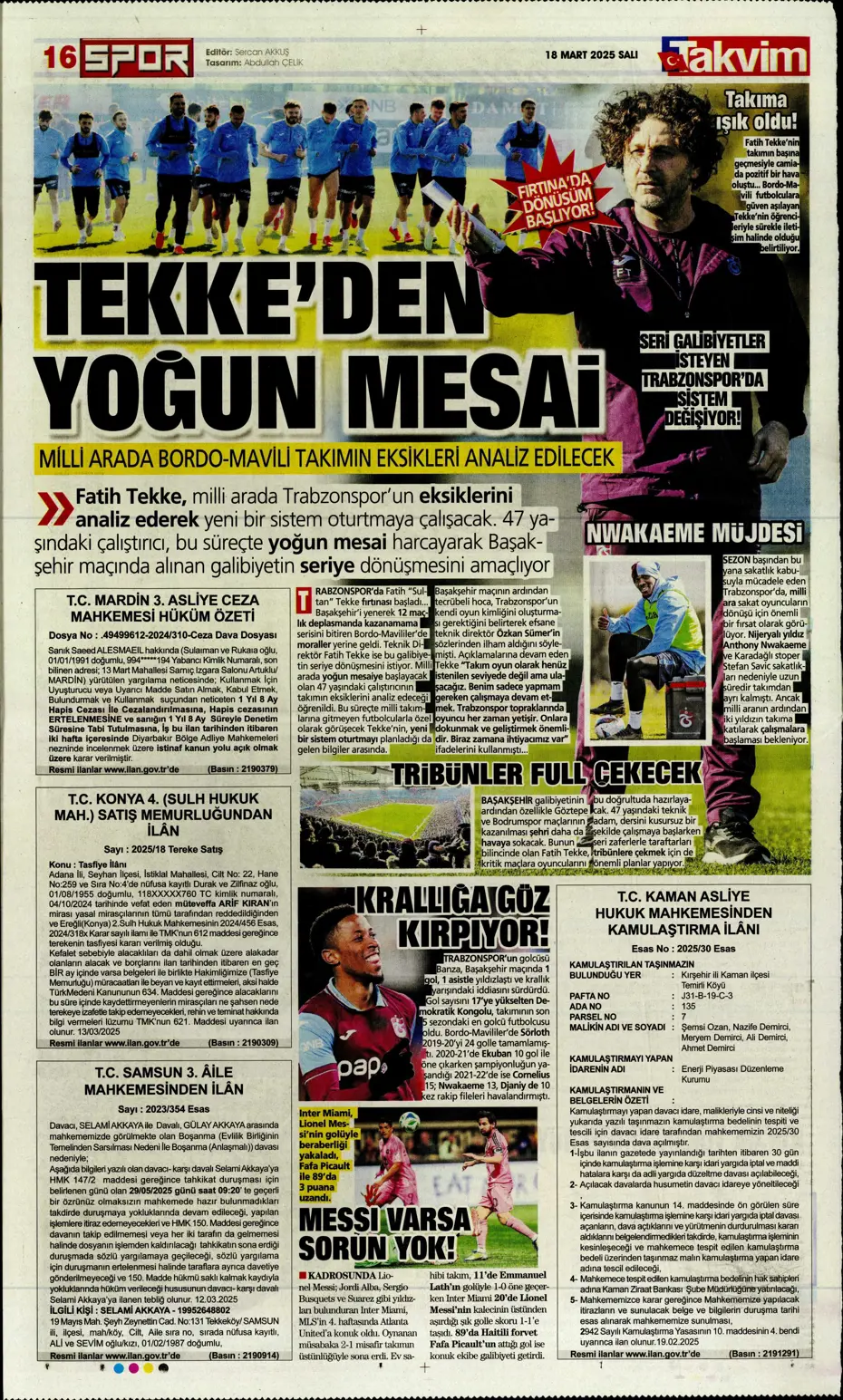 "Sane bombası" | Sporun manşetleri - 25