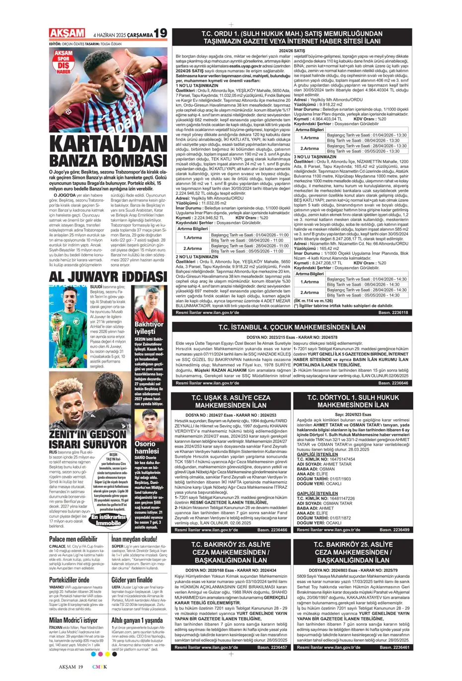 "Fener'den Vlahovic için çılgın teklif" | Sporun manşetleri - 3