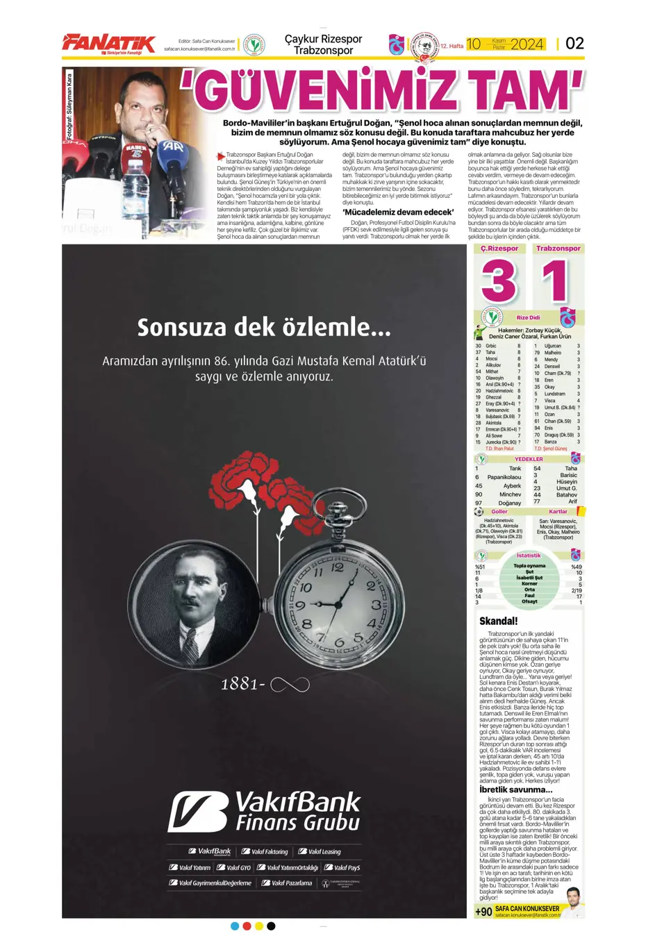 "Cimbom devleri gölgesinde bıraktı" | Sporun manşetleri (10 Kasım 2024) - 3