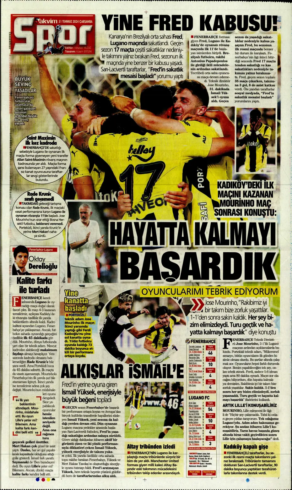 "Galatasaray'da orta sahada kriz var" | Sporun manşetleri - 31