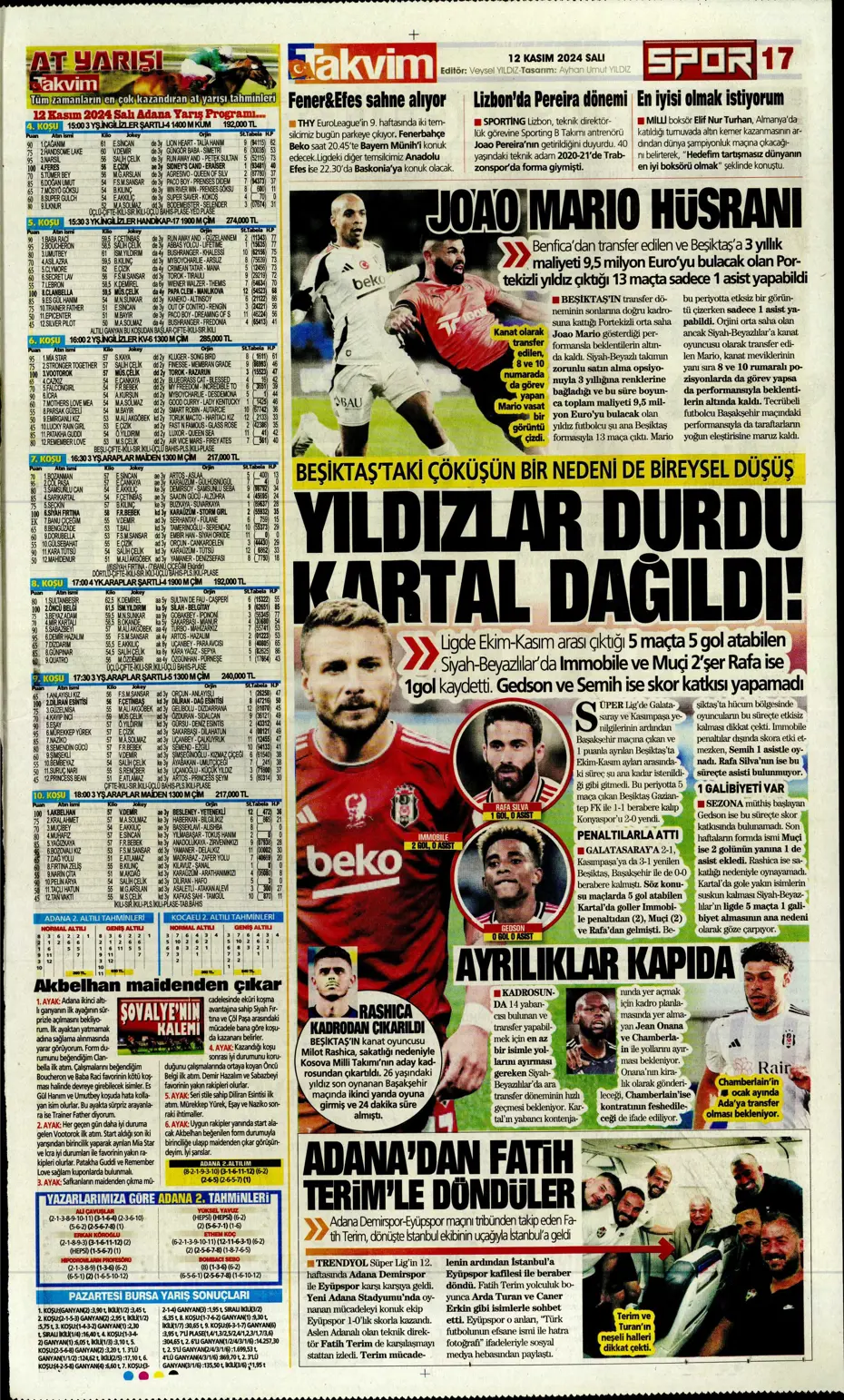 "Listenin başında onlar var: Talisca & Brown" | Sporun manşetleri (12 Kasım 2024) - 33 "Listenin başında onlar var: Talisca & Brown" | Sporun manşetleri (12 Kasım 2024) - 33