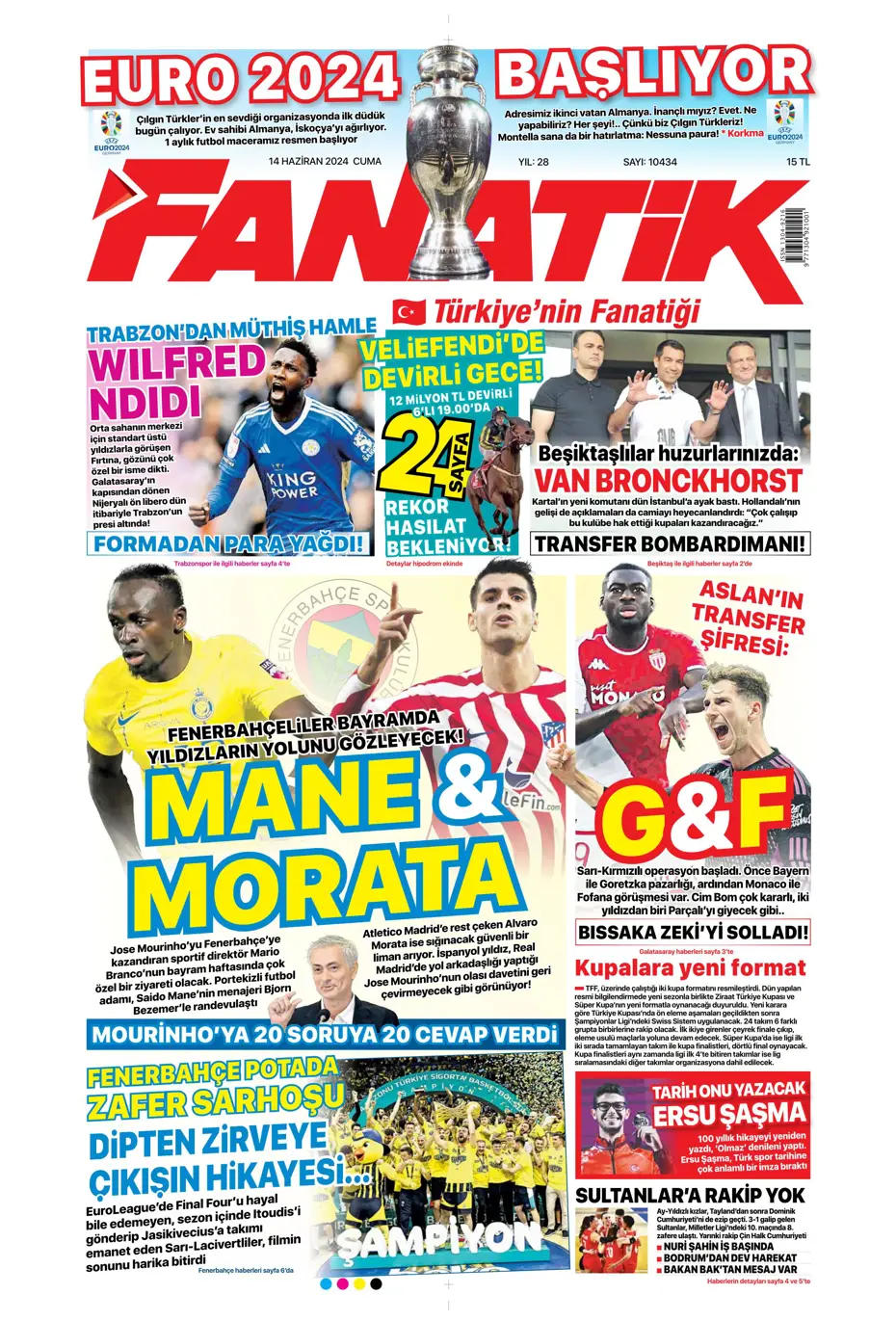 "A Milli Takım'da İrfan Can şoku" | Sporun manşetleri (14 Haziran 2024) - 5 "A Milli Takım'da İrfan Can şoku" | Sporun manşetleri (14 Haziran 2024) - 5