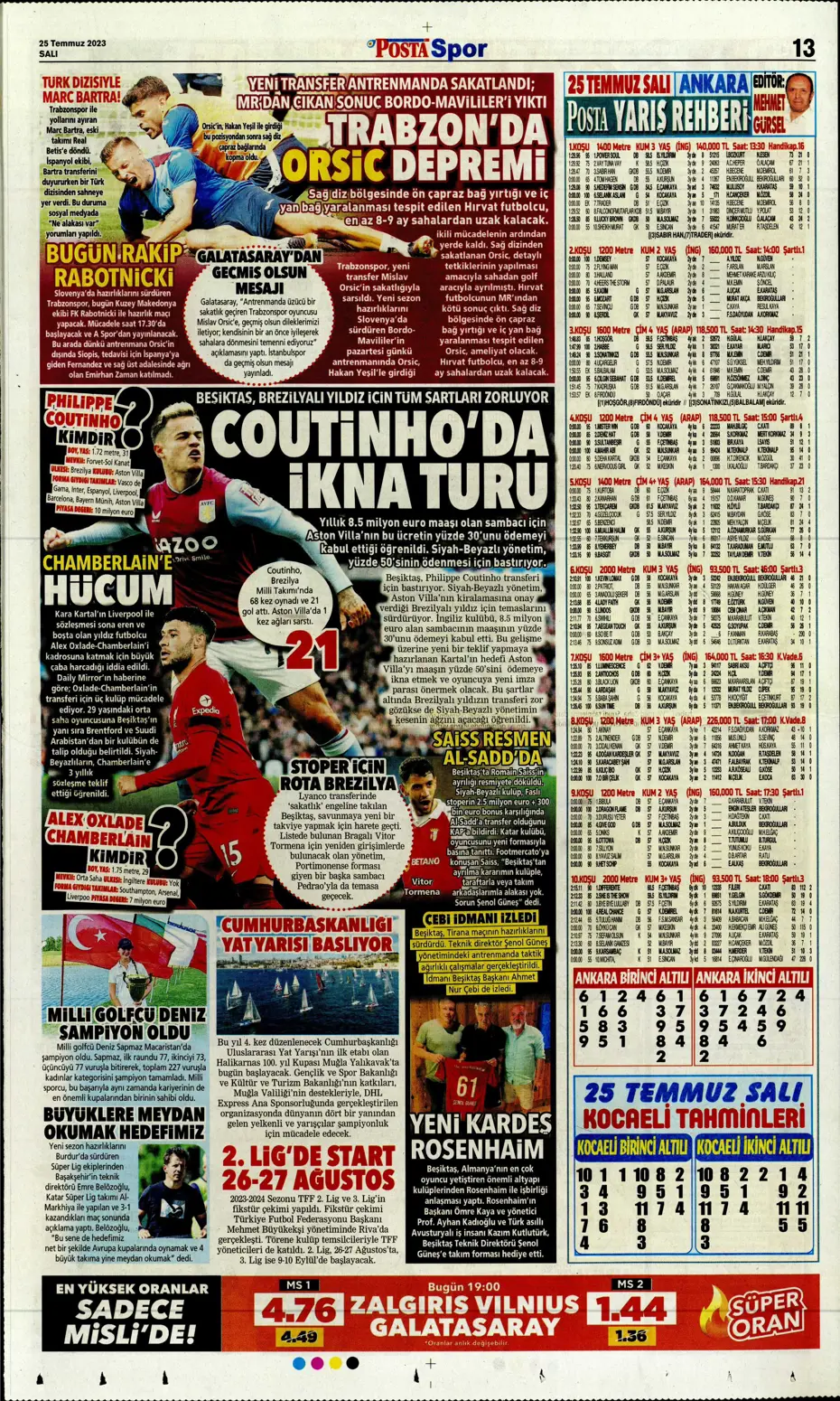 "Coutinho'da ikna turu" | Sporun Manşetleri - 20