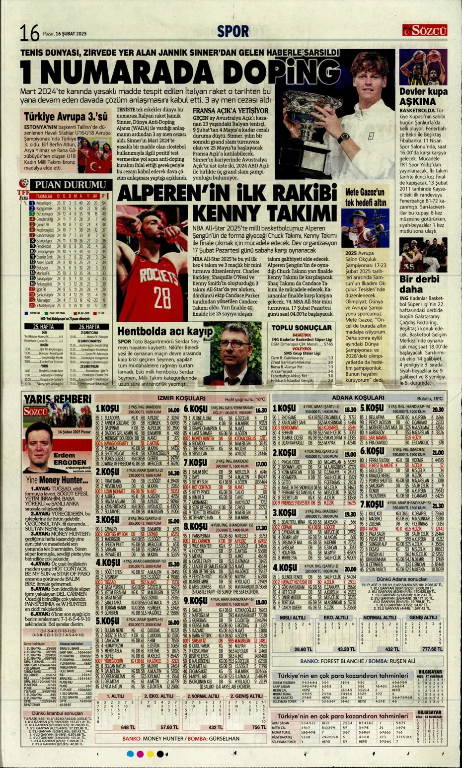 "Fırtınanın rengi siyah-beyaz" | Sporun manşetleri - 32