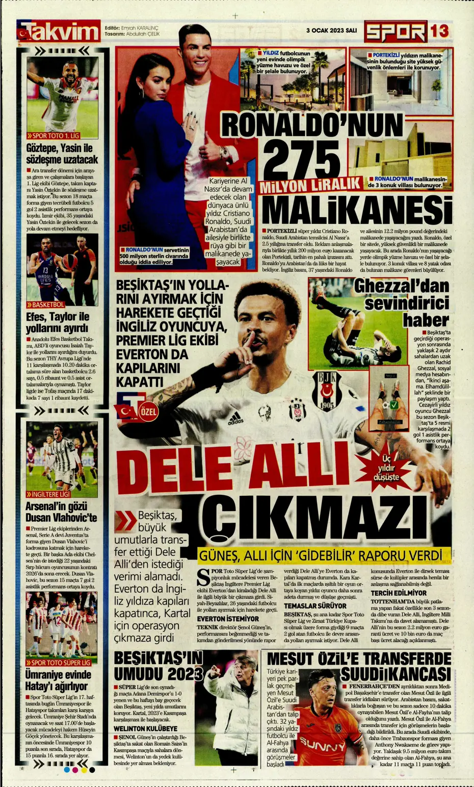 Sporun manşetleri (3 Ocak 2023) - 29