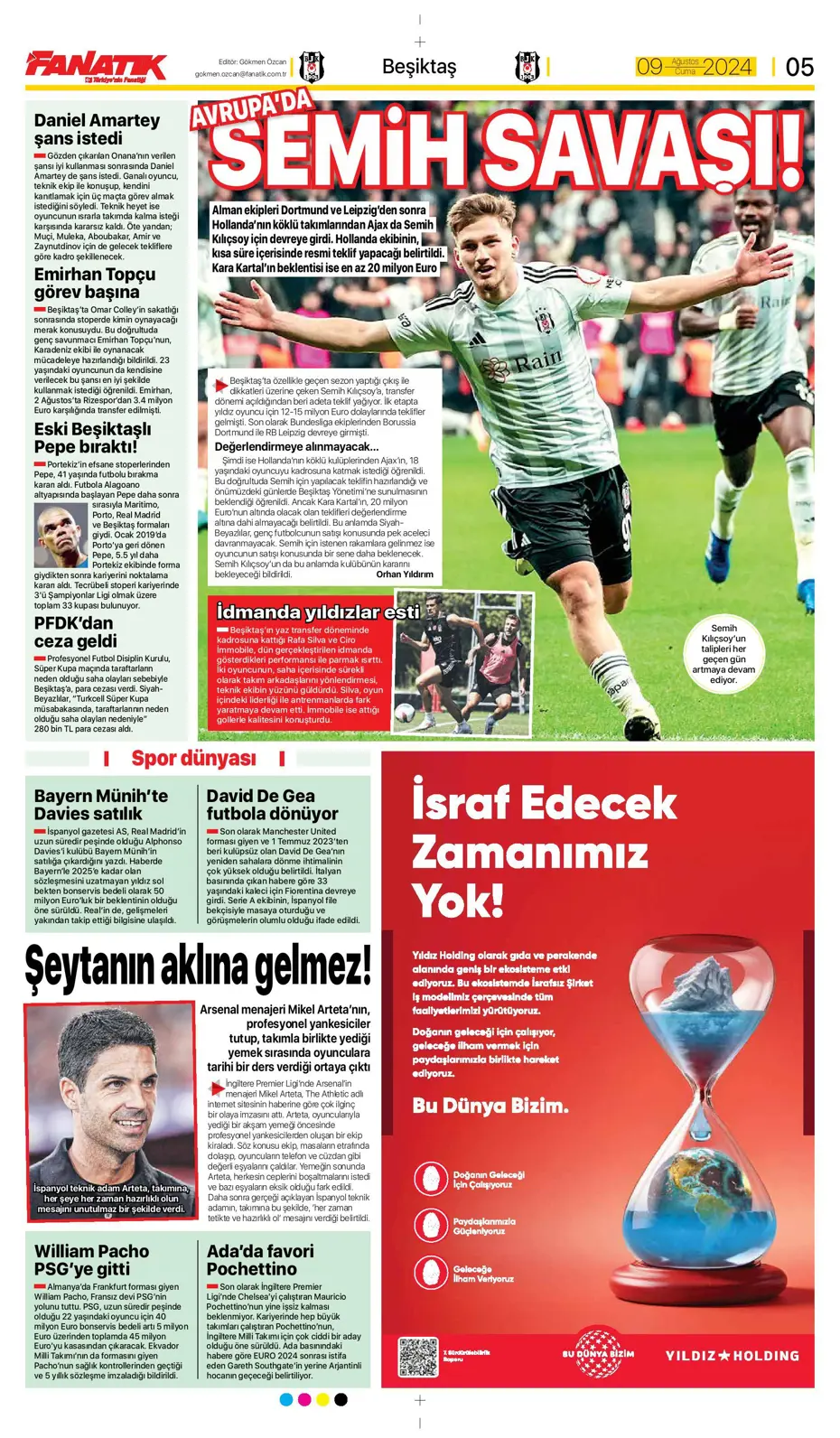 "Sahne şampiyonun" | Sporun manşetleri (9 Ağustos 2024) - 7