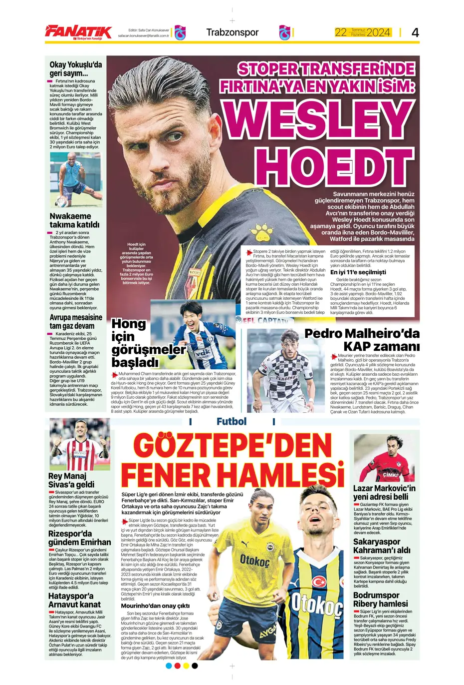 "Kara Kartal'a Asensio müjdesi" | Sporun manşetleri (22 Temmuz 2024) - 6