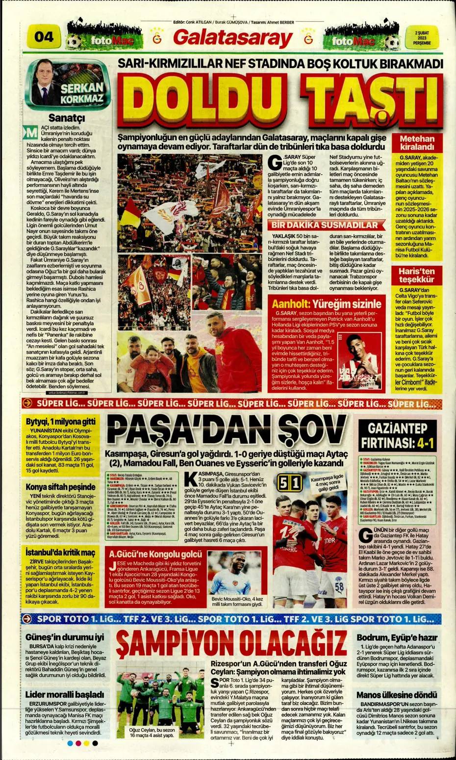 Sporun Manşetleri (2 Şubat 2023) - 18