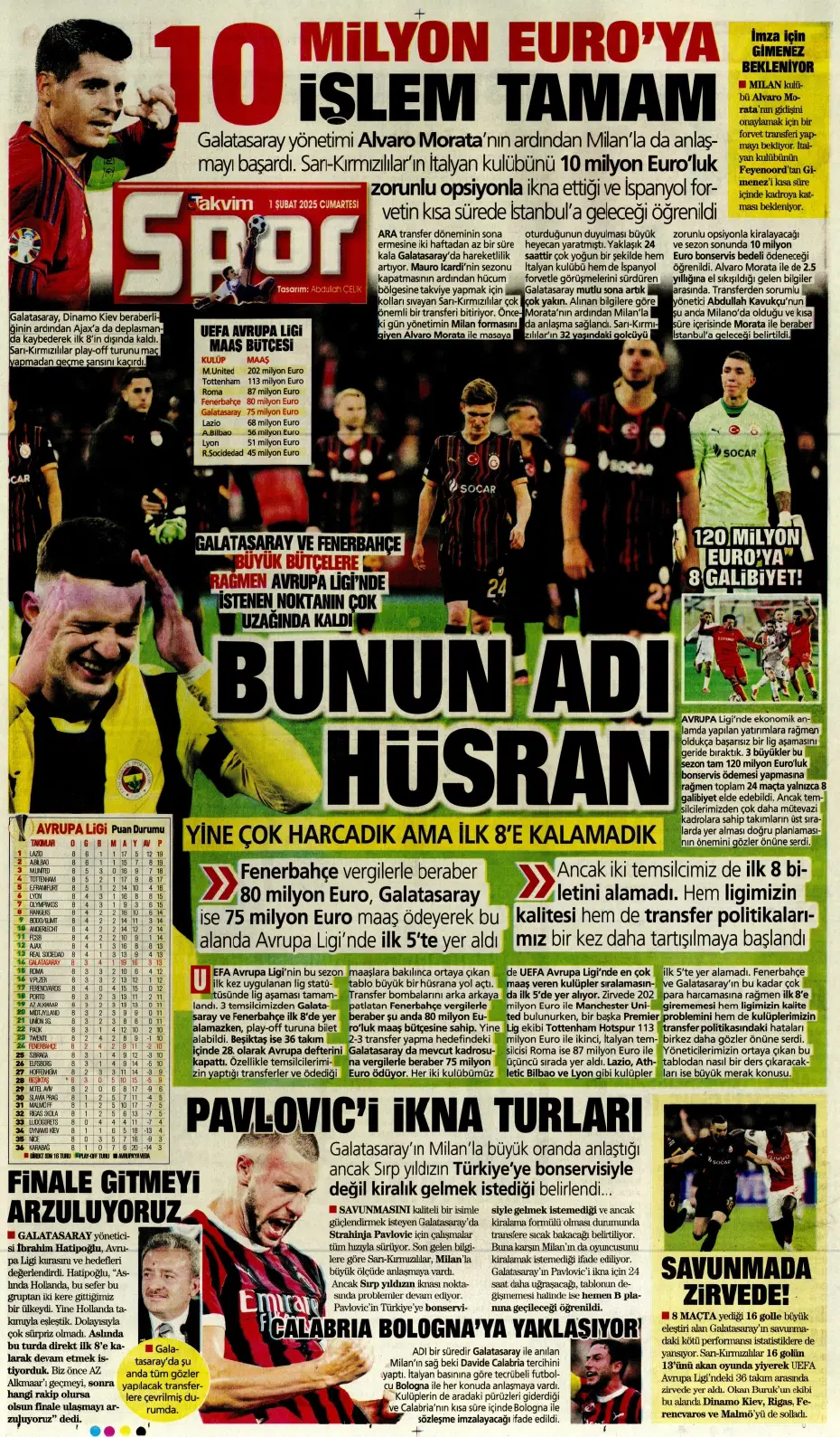 "Morata geliyor" | Sporun manşetleri - 25