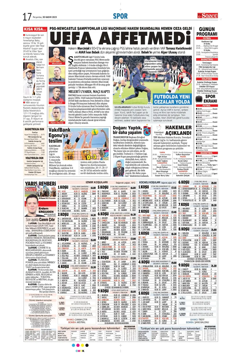 "Çok büyüksün Hakim Bey" | Sporun manşetleri (30 Kasım 2023) - 34 "Çok büyüksün Hakim Bey" | Sporun manşetleri (30 Kasım 2023) - 34