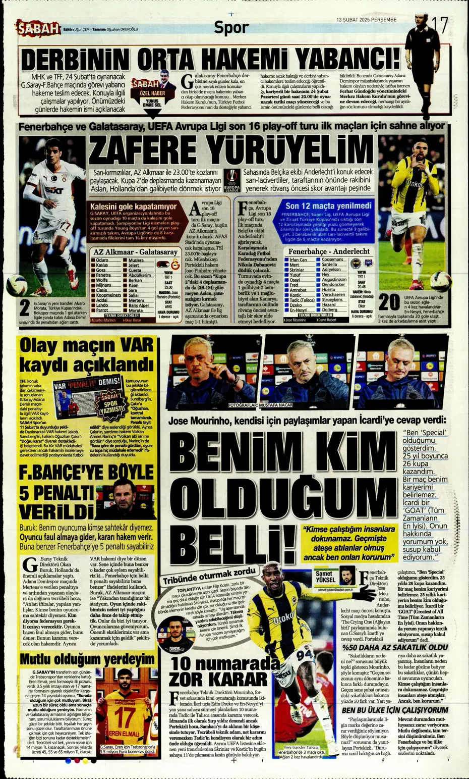 "Bugün vur, haftaya tur" | Sporun manşetleri - 28